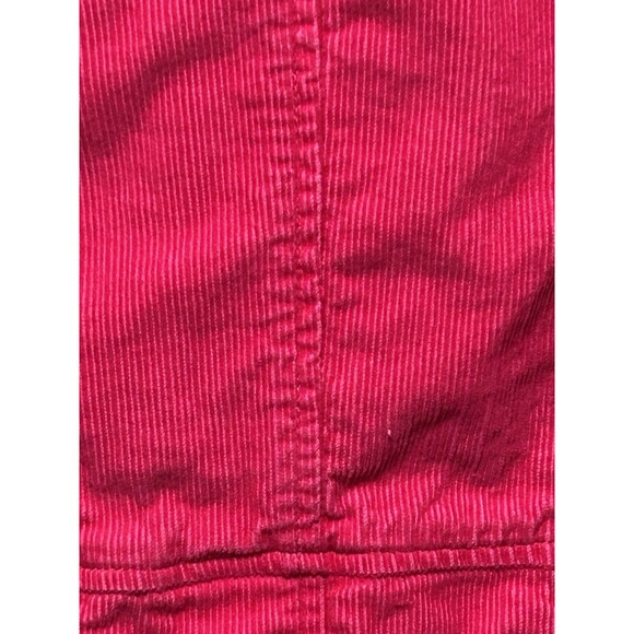 Liz Claiborne Womens Blazer Jacket Sz Lg Corduroy Electric Pink 80s Hipster Boho - Picture 14 of 14